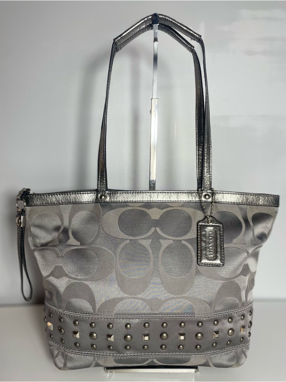 Coach Signature Studded Tote Purse